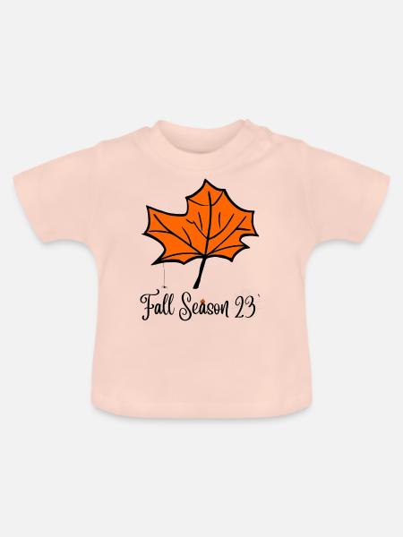 Herbst Season - Baby Bio-T-Shirt mit Rundhals - Kristallrosa