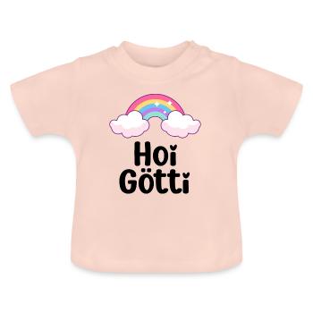 Hoi Götti hallo Onkel Patenonkel Schwangerschaft - Baby Bio-T-Shirt mit Rundhals - Kristallrosa - Vorne