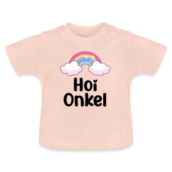 Hoi Onkel hallo Onkel du wirst Onkel Schweiz - Baby Bio-T-Shirt mit Rundhals - Kristallrosa - Vorne