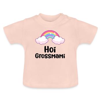Hoi Grossmami Schweiz Oma - Baby Bio-T-Shirt mit Rundhals - Kristallrosa - Vorne