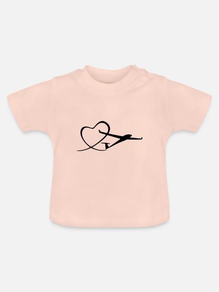 gliding - Baby Bio-T-Shirt mit Rundhals - Kristallrosa