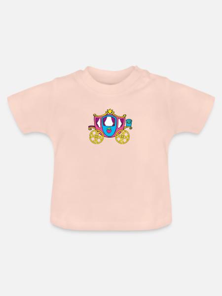 Kutsche Prinzessin - Baby Bio-T-Shirt mit Rundhals - Kristallrosa