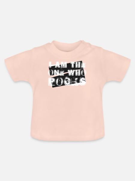 Rocks - Baby Bio-T-Shirt mit Rundhals - Kristallrosa