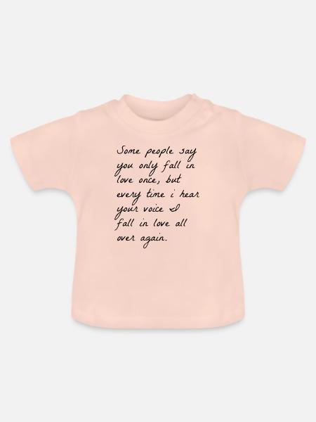 love quotes de - Baby Bio-T-Shirt mit Rundhals - Kristallrosa