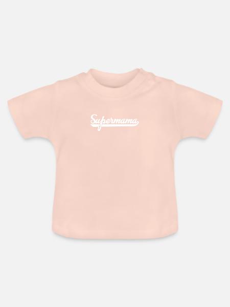 Supermama - Baby Bio-T-Shirt mit Rundhals - Kristallrosa