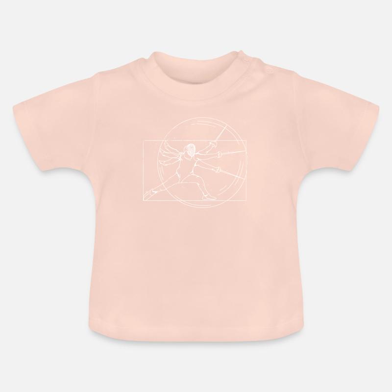 Épée d'escrime épée parade cadeau Da Vinci - T-shirt bio col rond Bébé - rose cristal