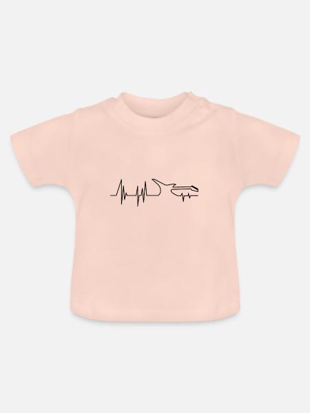 Gitarre - Baby Bio-T-Shirt mit Rundhals - Kristallrosa