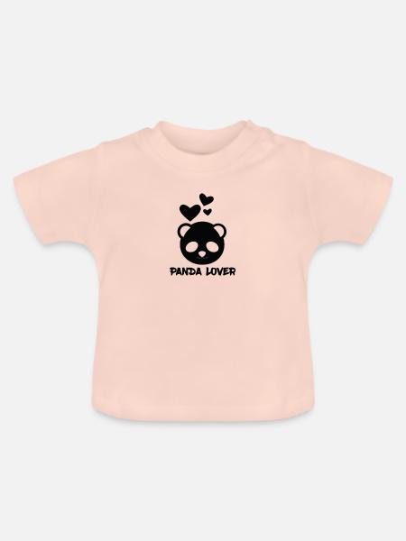 Panda - Panda Lover - Baby Bio-T-Shirt mit Rundhals - Kristallrosa