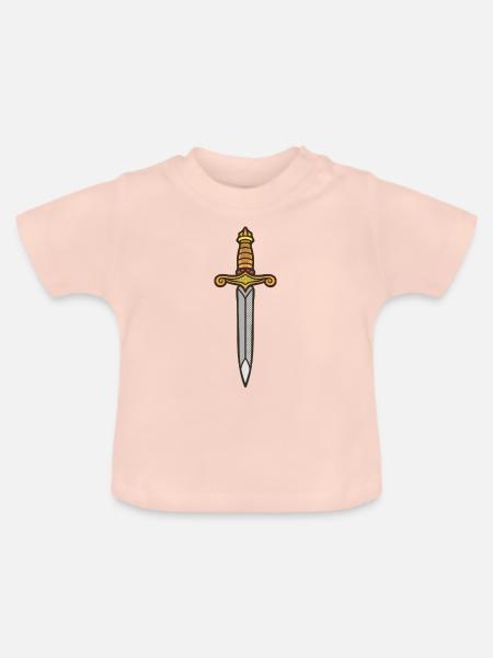Schwert - Baby Bio-T-Shirt mit Rundhals - Kristallrosa