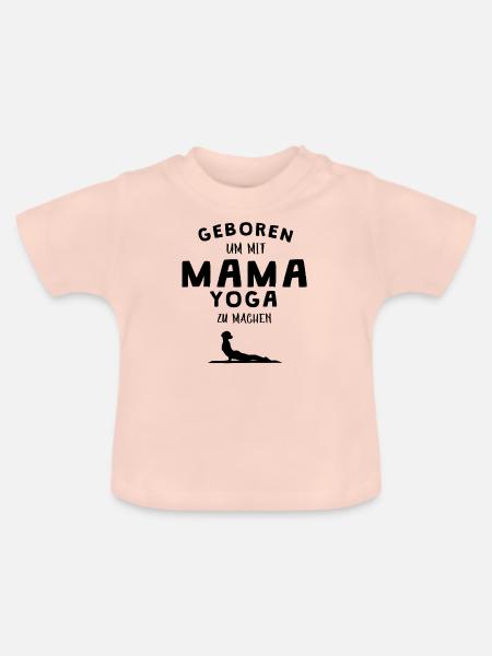 Baby Geburt Yoga Geschenkidee - Baby Bio-T-Shirt mit Rundhals - Kristallrosa