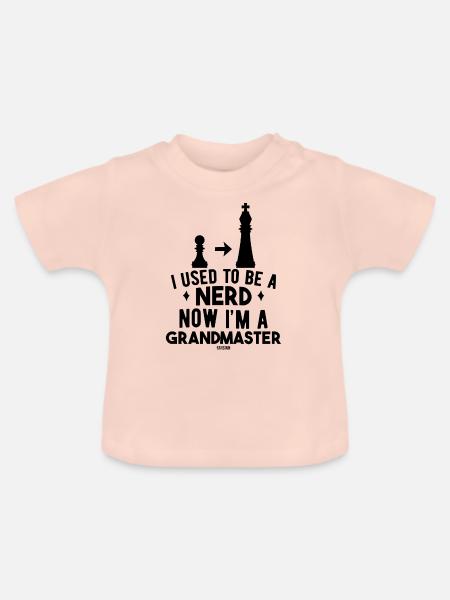 Nerd Schach Schachmeister Spruch - Baby Bio-T-Shirt mit Rundhals - Kristallrosa