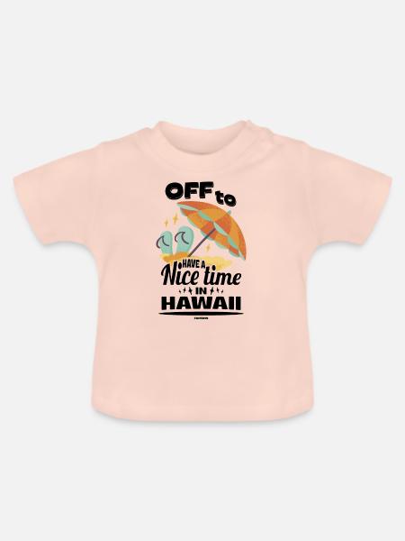 Hawaii - Baby Bio-T-Shirt mit Rundhals - Kristallrosa