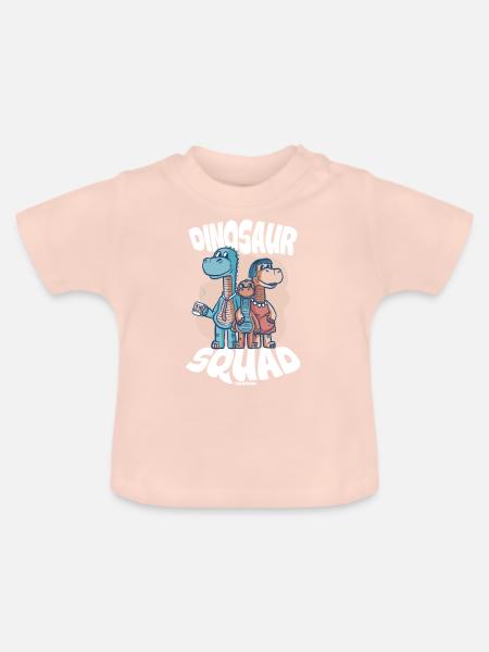 Dinosaur Squad - Baby Bio-T-Shirt mit Rundhals - Kristallrosa