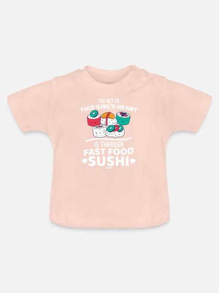 Sushi - Baby Bio-T-Shirt mit Rundhals - Kristallrosa