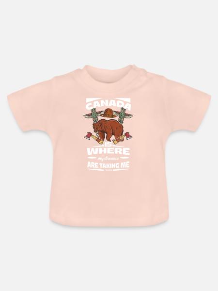 Canada - Baby Bio-T-Shirt mit Rundhals - Kristallrosa