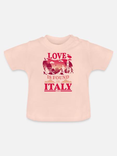 Italien - Baby Bio-T-Shirt mit Rundhals - Kristallrosa