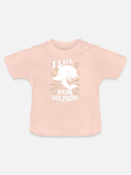 Delfin - Baby Bio-T-Shirt mit Rundhals - Kristallrosa