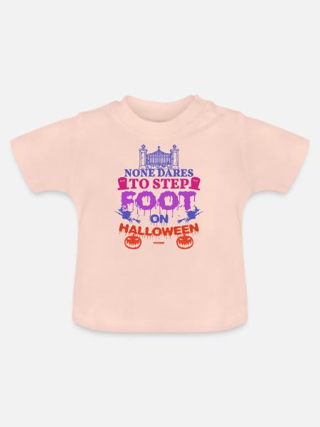 gruseliger Halloween Spruch - Baby Bio-T-Shirt mit Rundhals - Kristallrosa