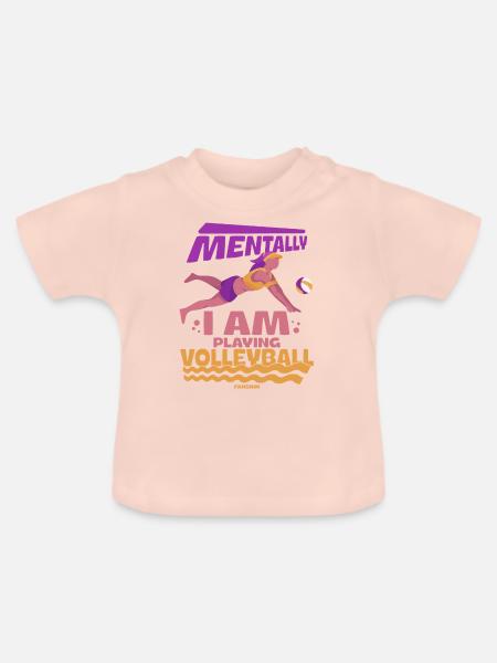 Volleyball Beachvolleyball Geschenk Strand - Baby Bio-T-Shirt mit Rundhals - Kristallrosa