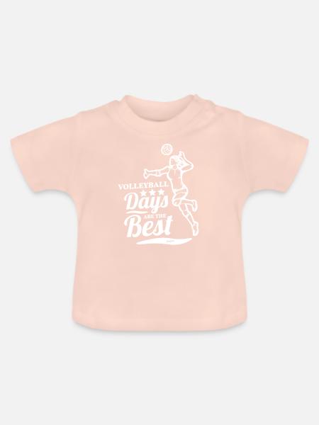 Volleyball - Baby Bio-T-Shirt mit Rundhals - Kristallrosa