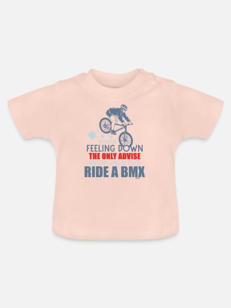 BMX Rad Geschenkidee - Baby Bio-T-Shirt mit Rundhals - Kristallrosa