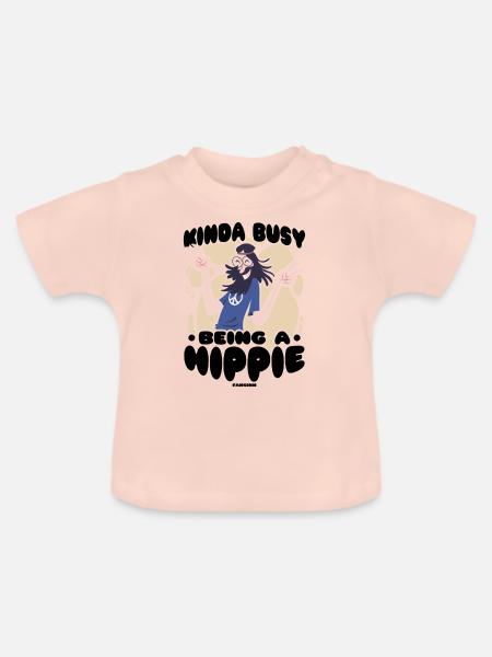 Hippie - Baby Bio-T-Shirt mit Rundhals - Kristallrosa