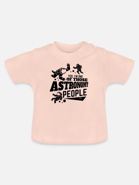 Astronaut im Weltall - Baby Bio-T-Shirt mit Rundhals - Kristallrosa