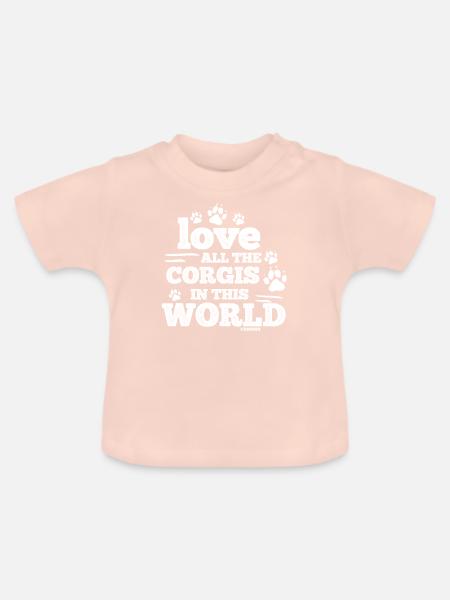 Corgi - Baby Bio-T-Shirt mit Rundhals - Kristallrosa