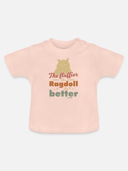 niedliche Ragdollkatze - Baby Bio-T-Shirt mit Rundhals - Kristallrosa