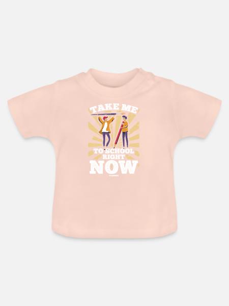 Kindergarten Schule Lehrer Spruch - Baby Bio-T-Shirt mit Rundhals - Kristallrosa