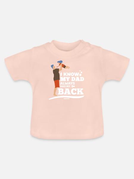 Vater und Tochter - Baby Bio-T-Shirt mit Rundhals - Kristallrosa
