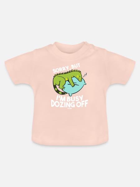 Leguan - Baby Bio-T-Shirt mit Rundhals - Kristallrosa