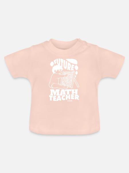 Mathematik - Baby Bio-T-Shirt mit Rundhals - Kristallrosa