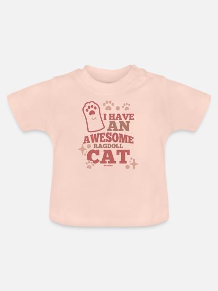 Ragdoll-Katze Ragdoll Kätzchen - Baby Bio-T-Shirt mit Rundhals - Kristallrosa