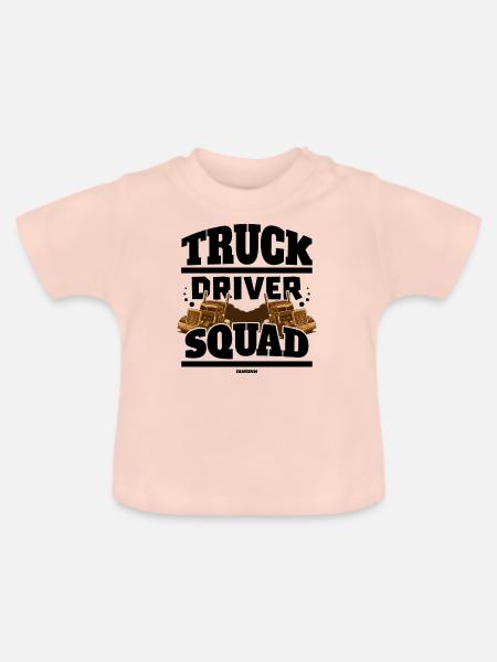 Truck Driver Squad - Baby Bio-T-Shirt mit Rundhals - Kristallrosa