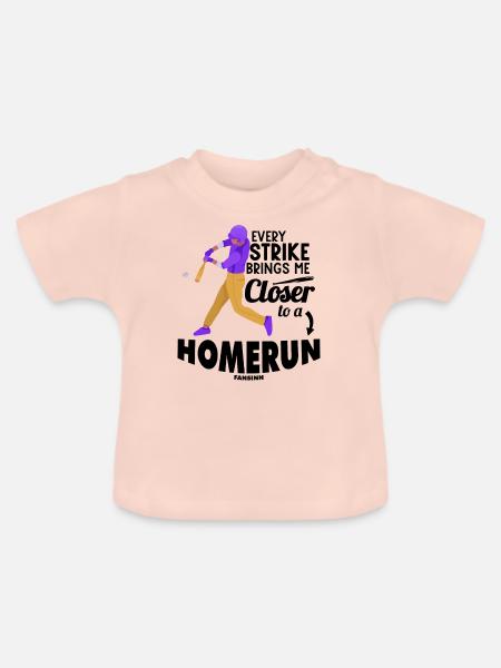Baseball Pitcher Baseballschläger Sport - Baby Bio-T-Shirt mit Rundhals - Kristallrosa