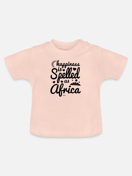 Glück in Afrika - Baby Bio-T-Shirt mit Rundhals - Kristallrosa