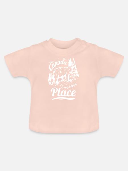 Canada - Baby Bio-T-Shirt mit Rundhals - Kristallrosa