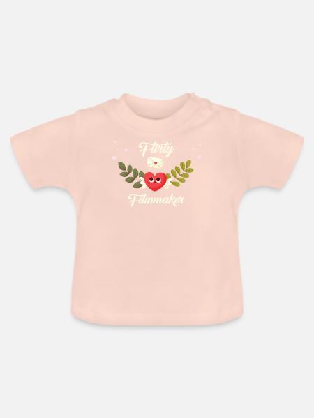 Flirty Filmemacher - Baby Bio-T-Shirt mit Rundhals - Kristallrosa
