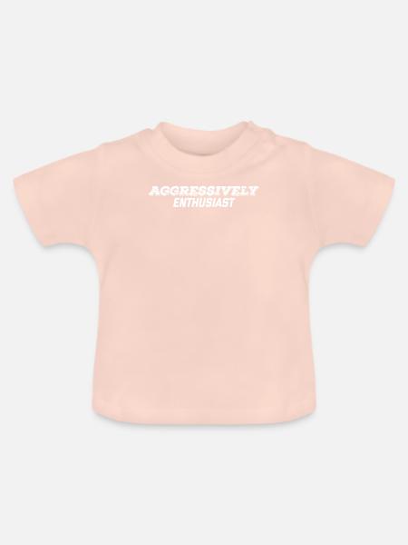 Aggressiver Enthusiast - Baby Bio-T-Shirt mit Rundhals - Kristallrosa