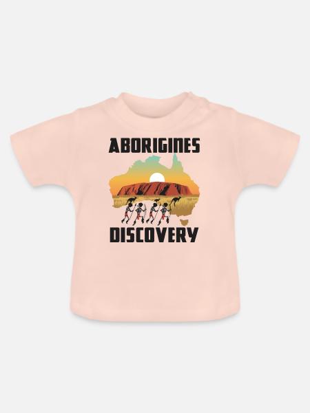 Aborigines Discovery - Baby Bio-T-Shirt mit Rundhals - Kristallrosa