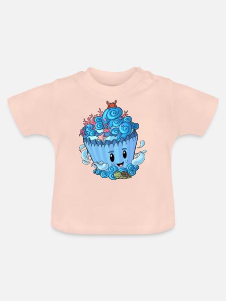 Sea Cupcake - Baby Bio-T-Shirt mit Rundhals - Kristallrosa