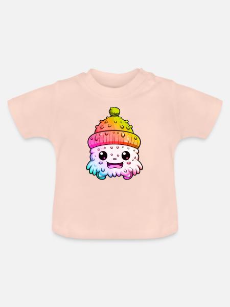 Winter Eskimo Comic Winterlich - Baby Bio-T-Shirt mit Rundhals - Kristallrosa
