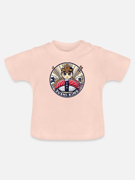 Der König des Sushi - Baby Bio-T-Shirt mit Rundhals - Kristallrosa