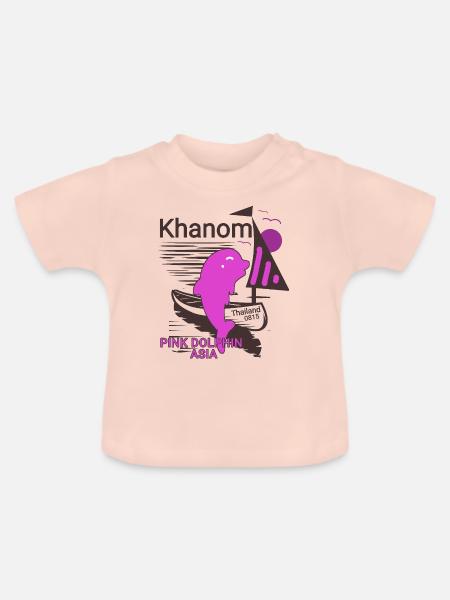 Dolphin lover gift - Baby Bio-T-Shirt mit Rundhals - Kristallrosa