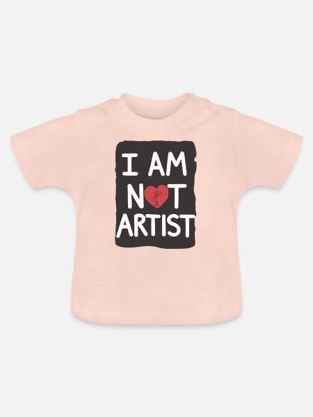 KUNST-STATEMENT - Baby Bio-T-Shirt mit Rundhals - Kristallrosa