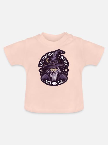 HEXE - Baby Bio-T-Shirt mit Rundhals - Kristallrosa