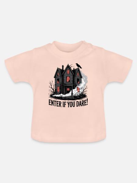 VERWUNSCHENE GEBÄUDE - Baby Bio-T-Shirt mit Rundhals - Kristallrosa