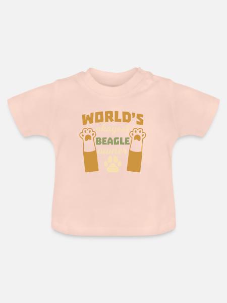 Beaglebesitzer - Baby Bio-T-Shirt mit Rundhals - Kristallrosa