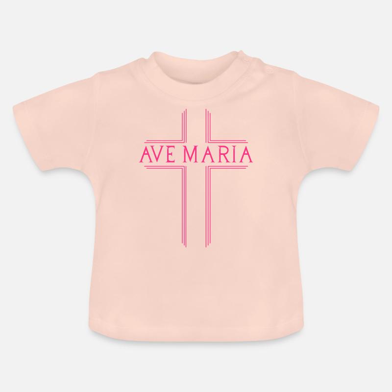 AVE MARIA - T-shirt bio col rond Bébé - rose cristal